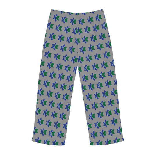 Men's Fish Pattern Pajama Pants — Blue & Green Nautical Lounge Sleepwear