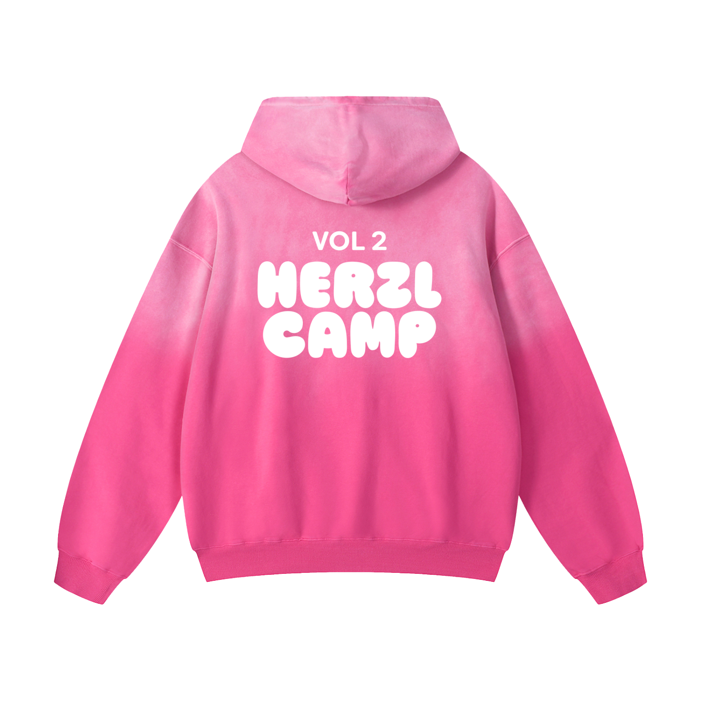 Herzl Camp Vol. 2 Fade Hoodie - Pink