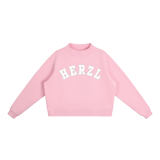 Essential Fleece Mock-Neck Crew Sweatshirt